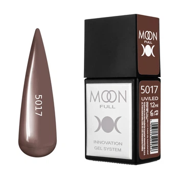 Гель-лак MOON FULL Amazing Color Gel polish №5017 темний шоколадно-коричневий, 12 мл