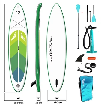 Надувная SUP доска AERO Board 2.0 (365х15х80см) 12' Green Leaf