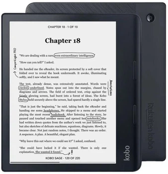 Електронна книжка Kobo Sage Black (N778-KU-BK-K-EP)
