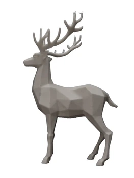 Декоративна фігурка оленя у стилі low poly. Aivory