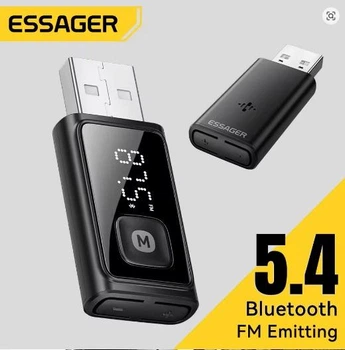 FM модулятор трансмітер Bluetooth в автомобіль Essager ES-BT17