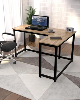 Письменный угловой стол в стиле лофт EcoLoft Контур DSP-1345-1 Дуб Аппалачи