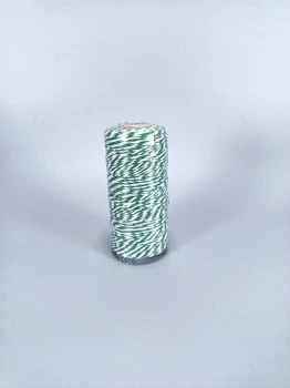 Бечевка декоративная 2мм х 100м 80г бело-зеленая Зеленый Unison (D02901 -green white)