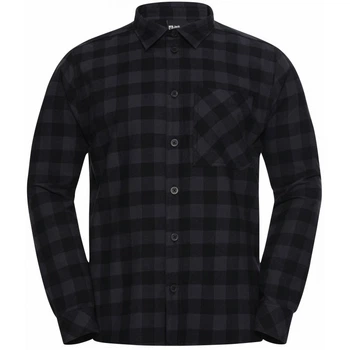 Рубашка Jack Wolfskin Lite Flannel Shirt M M Черный/Серый (1109-4064886564045)