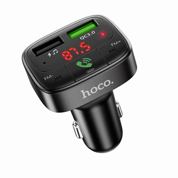 FM трансмиттер модулятор HOCO E59 для автомобиля быстрая зарядка 3.1A Bluetooth 5.0 воспроизведение музыки