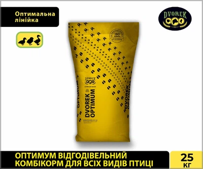 Откормочный комбикорм для всех видов птицы, DVOREK 25 кг (ПК-4)