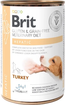 Вологий беззерновий корм для собак Brit Veterinary Diet Hepatic