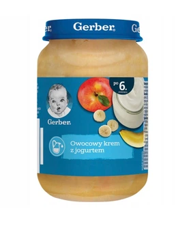 Gerber Фруктовий крем з йогуртом, 190 г (з 6 місяців)