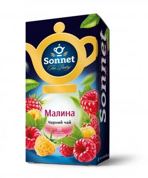 Чай чорний Малина, 20х1.5г Sonnet