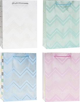 Zestaw torebek prezentowych Rozette Lux Graficzny 33.5 x 26 x 3.4 cm 12 szt (5907354122769)