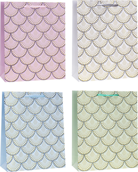 Zestaw torebek prezentowych Rozette Lux Graficzny 32.2 x 26 x 4.3 cm 12 szt (5907354136438)