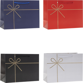 Zestaw torebek prezentowych Rozette Lux Hot-Stamp 34 x 26 x 4.7 cm 12 szt (5907354139859)