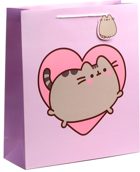 Zestaw torebek prezentowych Puckator Pusheen: Kocie serce XXL 43 x 36 x 4 cm 12 szt (5055071795688)