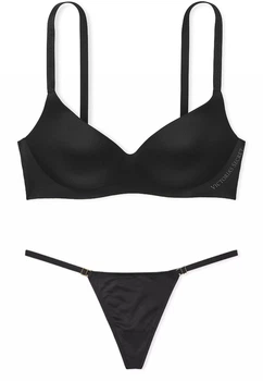 Комплект женского белья Victoria's Secret Body by Victoria Black (лиф M/B80 + трусики V-String M)