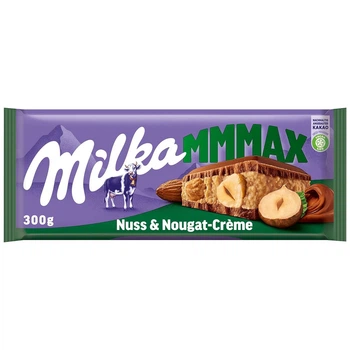 Шоколад Milka Nuss & Nougat-Crème 300 г