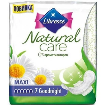 Гигиенические прокладки Libresse Natural Care Night 7 шт. (7322540611236)