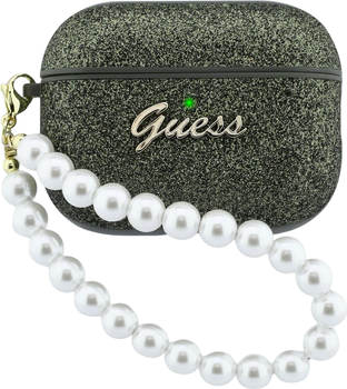 Etui Guess Glitter Pearl Strap do Apple AirPods Pro 3 Khaki (GUAP3GLGPSA)