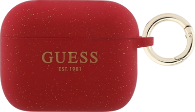 Etui Guess Silicone Glitter Ring do Apple AirPods Pro 3 Fuchsia (GUAP3SGGEF)