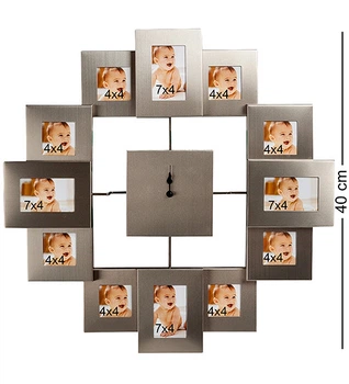 Часы-фоторамка Clock Family Tree 40 см (12 фото)