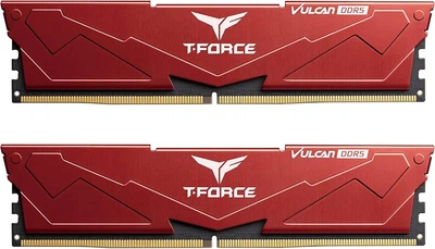 Модуль пам'яті TEAM DRAM DDR5 32GB KIT 2x16GB PC 6000 T-Force Vulcan RED (FLRD532G6000HC30DC01)