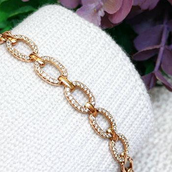 Браслет Xuping Jewelry 6-7мм длина 17.5-19.5см медицинское золото позолота 18К 2366