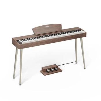 Цифровое пианино Donner DHP-100 PRO Walnut (стойка, 3 педали, пюпитр, блок питания)