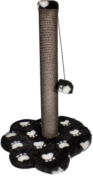 Когтеточка Lucky Pet Лапка малая сезаль серая, мех черный 33х33х49 см (4820276198210)