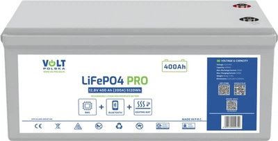 Akumulator Volt Polska LiFePO4 12.8V 400 Ah (200A) (6AKLI20M40)