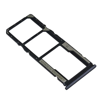 Держатель SIM-карты Xiaomi Pocophone M3 / Redmi 9T, С разъемом на карту памяти, Черный - 222227