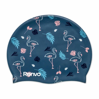 Шапочка для плавания Renvo Kerio Flamingo взрослый синий для бассейна (2SC150-0410)