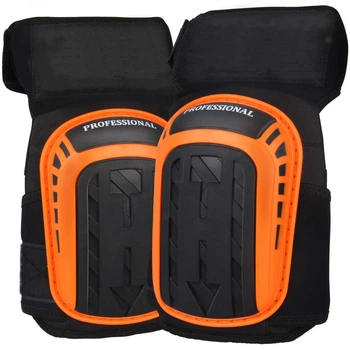 Профессиональные гелевые наколенники Gel Kneepads KP006, Цвет: Черный/Оранжевый