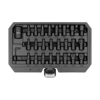 Набор насадок отверточных Yato HEX/TORX/SPLINE M6-M19/ T30-70 (квадрад 1/2") 25 элементов (YT-10657)