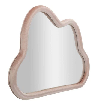 Lustro wiszące Mauro Ferretti 90413 chmurka w welurowej ramie 90 x 60 cm Różowe (8024609369773)