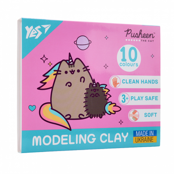 Пластилин Yes Pusheen 10 цветов 200 г