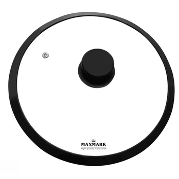 Кришка Maxmark скляна 28 см із силіконовим обідком (MK-LD0128)
