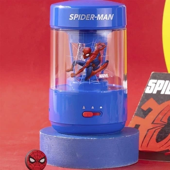 Точилка для карандашей SpiderMan Спайдермен с контейнером пластиковая аккумуляторная Синий (28592)