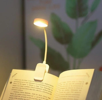 Світильник кліпсовий LED лампа ліхтарик для читання книг білий