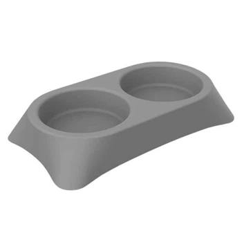 Миска двойная пластиковая для котов и собак Petmax Bowl Stella Double 2х600 мл (3838851373496)