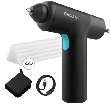 Клейовий пістолет Cecotec EU01_100064 Cecoraptor Perfect Fix FreeStyle 20 стержнів Сірий (8435667194991)