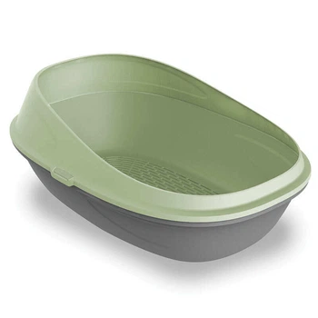 Туалет открытый для котов с высокими бортами и сеткой Petmax Cat Toilet Pop Up Plus 57х39х27 см (3838851384621)