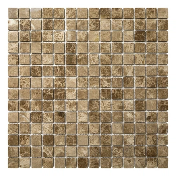Мозаика из мрамора D-CORE ZM-8819M Emperador Light 20x20x4 (305x305) мм глянцевая на сетке