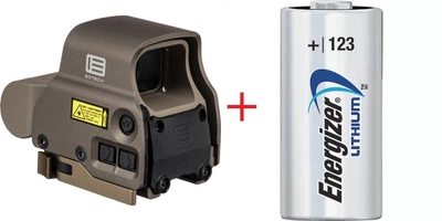 Коллиматорный голографический прицел EOTech EXPS3-0 Тан + Подарок Батарейка Energizer CR123 Lithium 3V , 1500 mAh