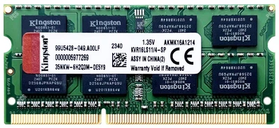 Оперативная память Kingston ValueRam SODIMM DDR3L 4Gb 1600Mhz (KVR16LS11/4)