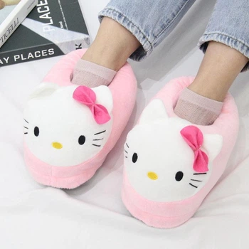 Тапочки кігурумі Hello Kitty My Kigu жіноочі домашні плюшеві м'які капці з рожевим котиком Хеллоу Китти 35-42 (Ж306341)