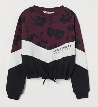 Світшот H&M дівчинці 146-152 на 10/12 років Бордо