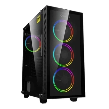 Корпус GameMax Draco XD, чорний, без БП, Mid Tower, для ATX/Micro ATX/Mini ITX, 1xUSB 2.0, 1xUSB 3.0, 4x120 мм ARGB Fan,