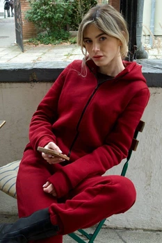 Комбінезон флісовий Come See And Buy Зима 40-42 Бургунді