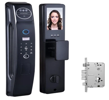 Умный замок с камерой и отпечатком пальца, подключение к телефону TUYA SMART APP WIFI-FACE-PALM -FINGERPRINT-PASSWORD-IC CARD-KE