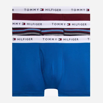 Набір чоловічих бавовняних трусів-боксерів Tommy Hilfiger 09TQ004 M 3 шт Синій/Бордовий/Різнокольоровий (194999440944)