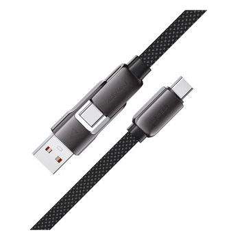 USB кабель AceFast C13-04, Type-C, 1.2 м., Черный - 573902